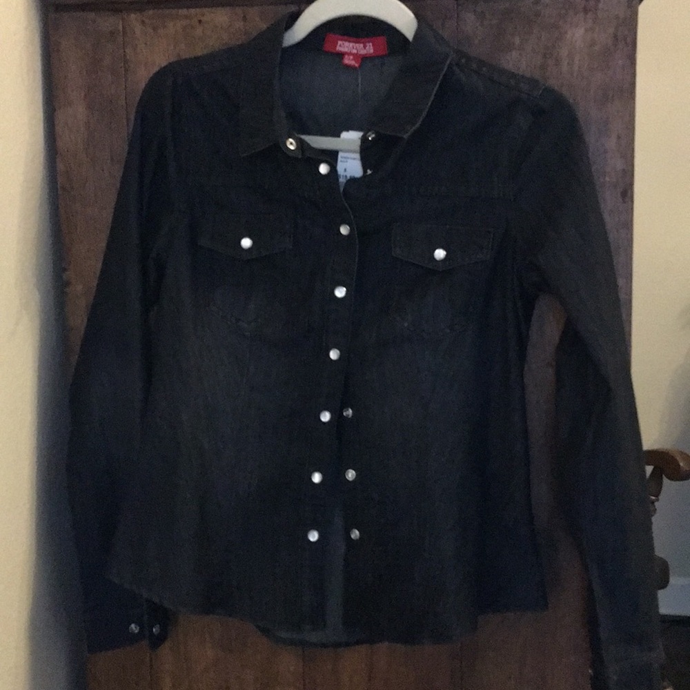 Denim button down shirt.  NWT